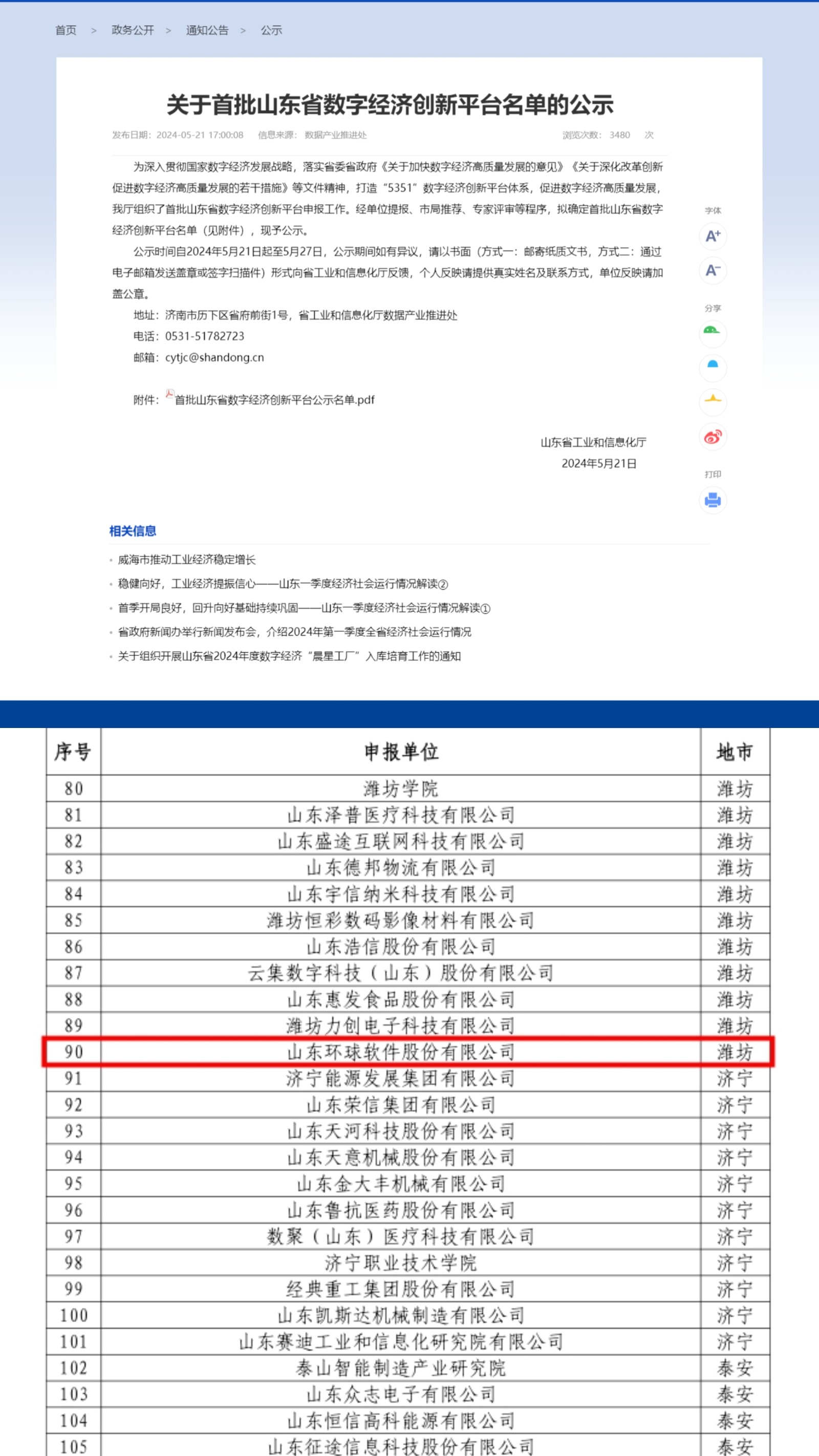 喜報++！環球軟件成功入選省級首批數字經濟產業創新中心